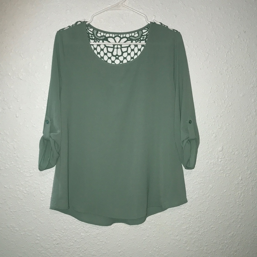 Papaya teal blouse